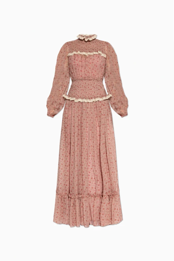 ROSA Seidenkleid mit Blumenmuster