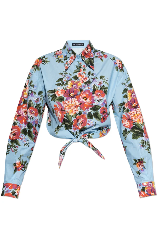 BLAU Hemd mit Blumenmuster