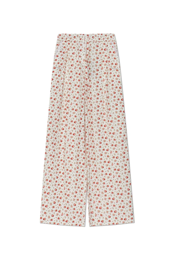 CREME Hose mit Blumenmuster