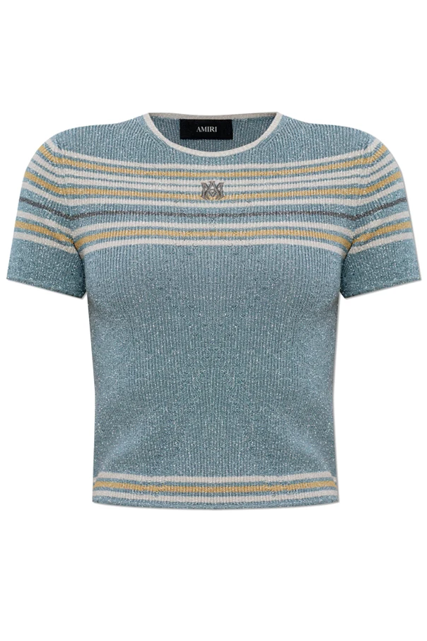 BLAU Top mit Lurex-Faden
