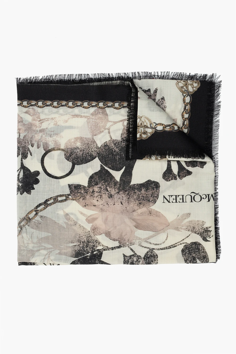 Printed wool shawl