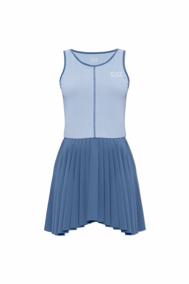 BLAU Komplett: Kleid, kurze Leggings