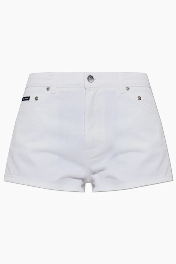 WEISS Jeansshorts mit 'Vintage'-Effekt