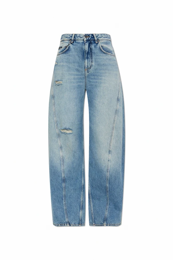 BLAU Jeans mit Ziernaht an den Hosenbeinen