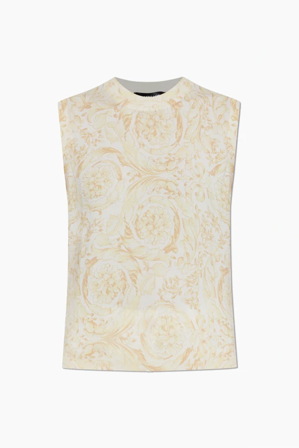 ŻÓŁTY Jedwabny top bez rękawów