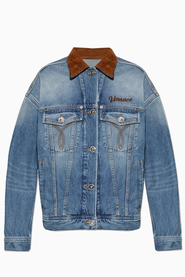 BLAU Jeansjacke mit Logo