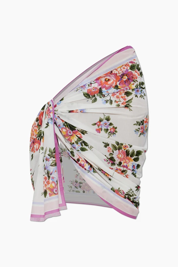 WEISS Pareo mit Blumenmuster