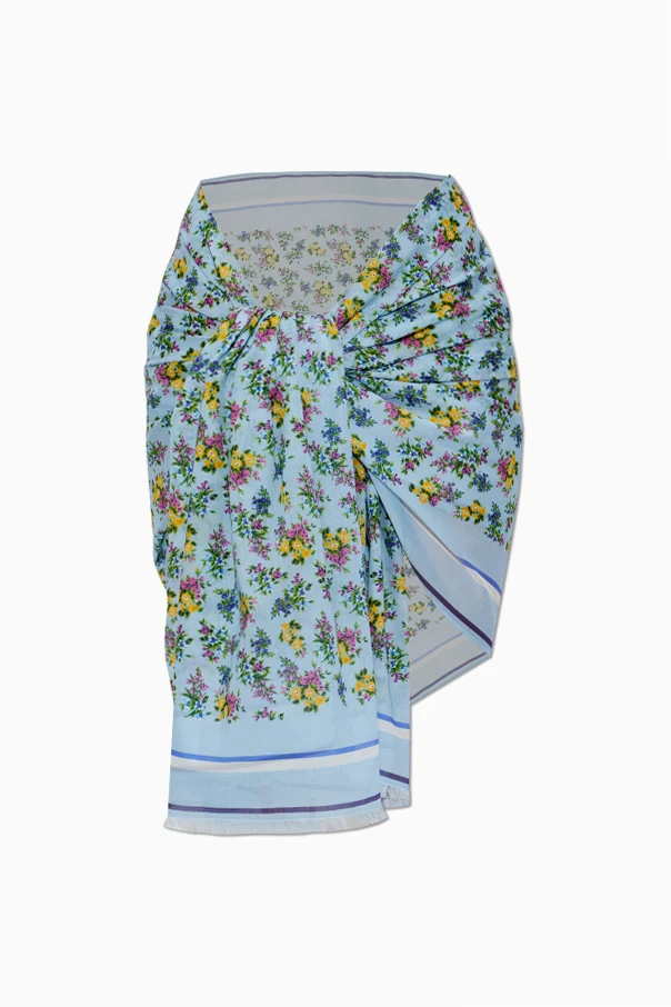 BLAU Pareo mit Blumenmuster