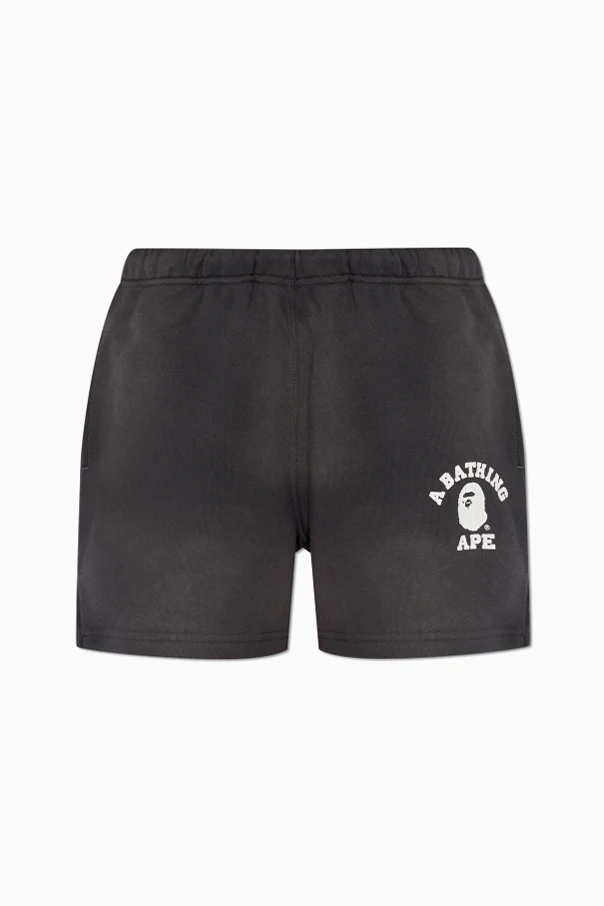 SCHWARZ Shorts mit Logo