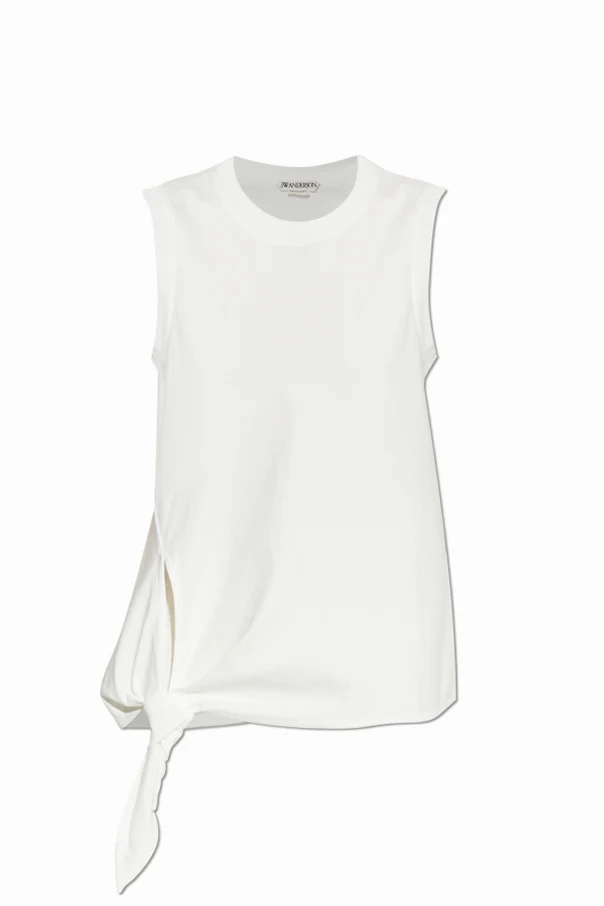 WHITE Top with decorative side tie