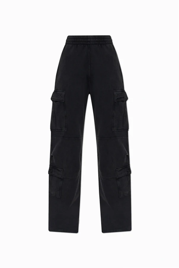 BLACK Cargo sweatpants
