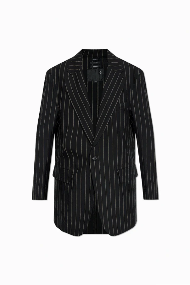 SCHWARZ Nadelstreifen-Blazer