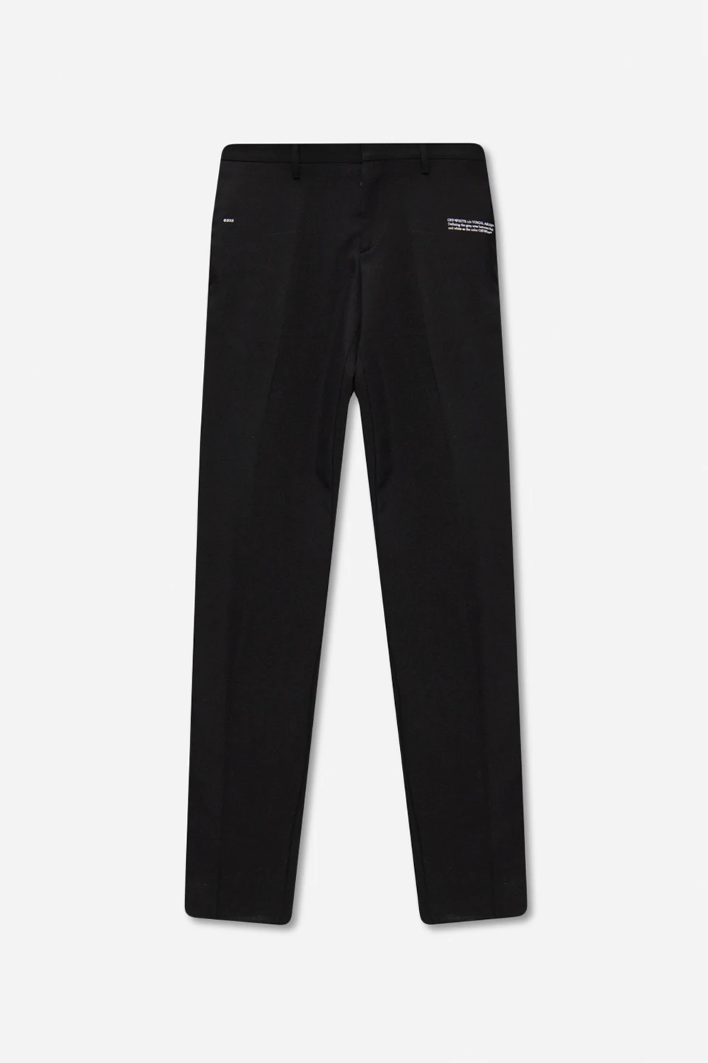 Wool pleat-front trousers