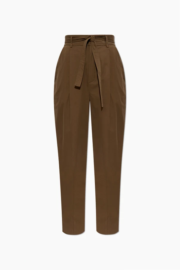 BRAUN Baumwollhose mit Gürtel