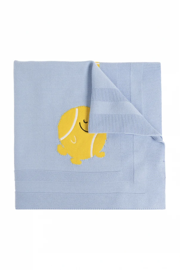 BLAU Baumwolldecke