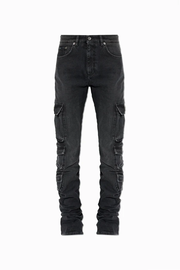 SCHWARZ Cargo-Jeans