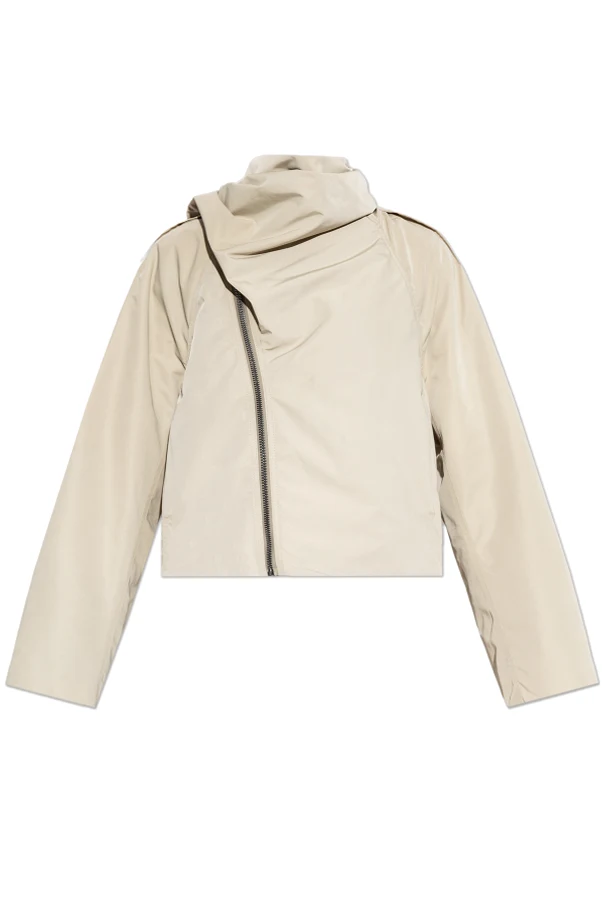 cream Jacket with decorative scarf