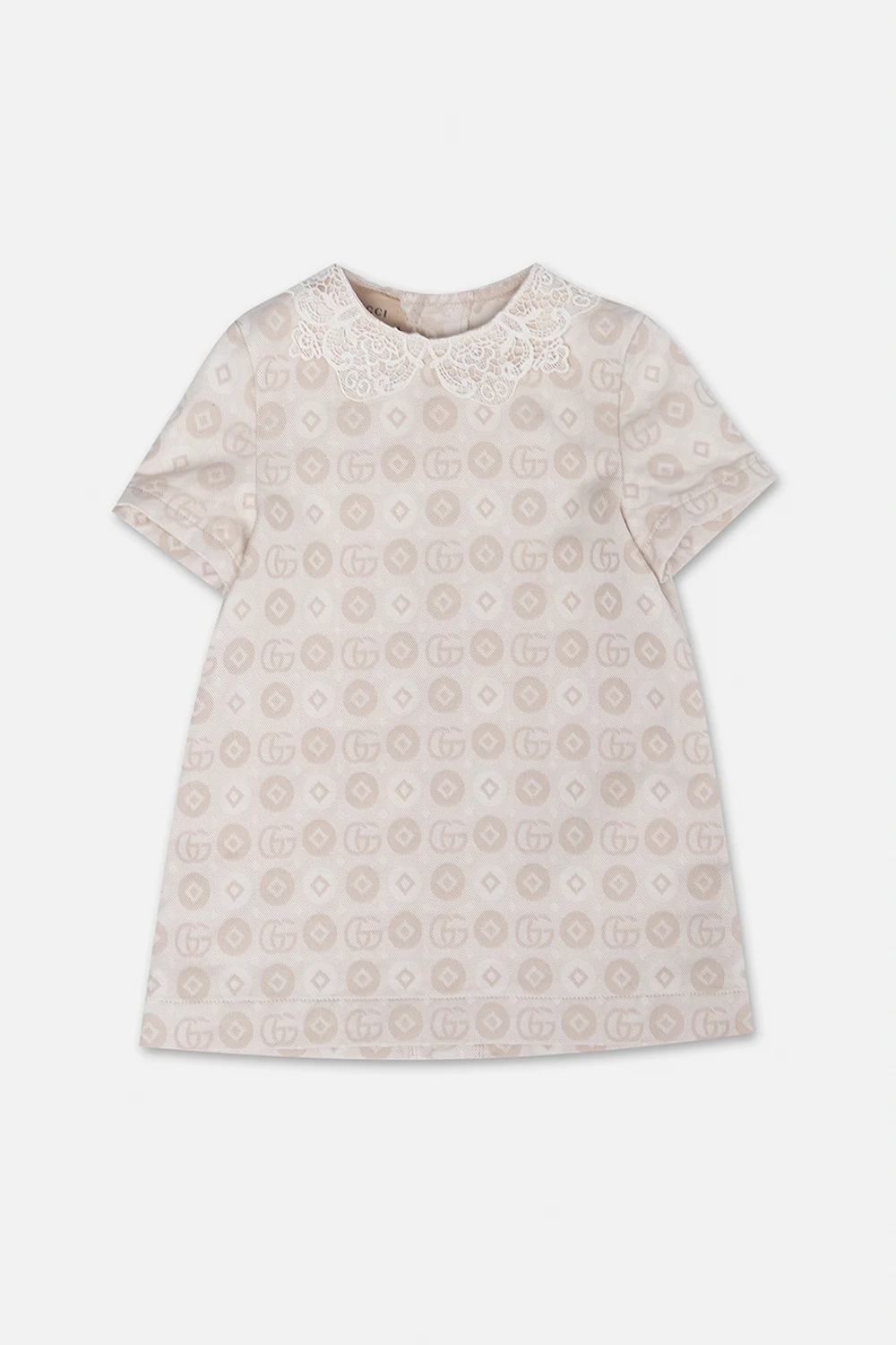 Dress with lace collar