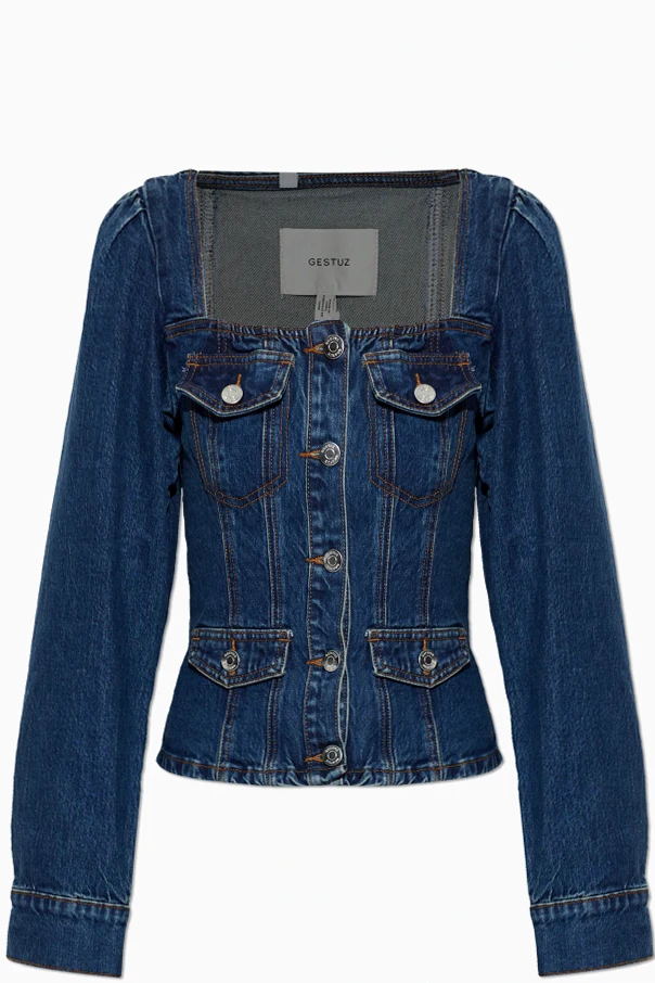 GRANATOWY Jeansowa kurtka `Gzsamia`