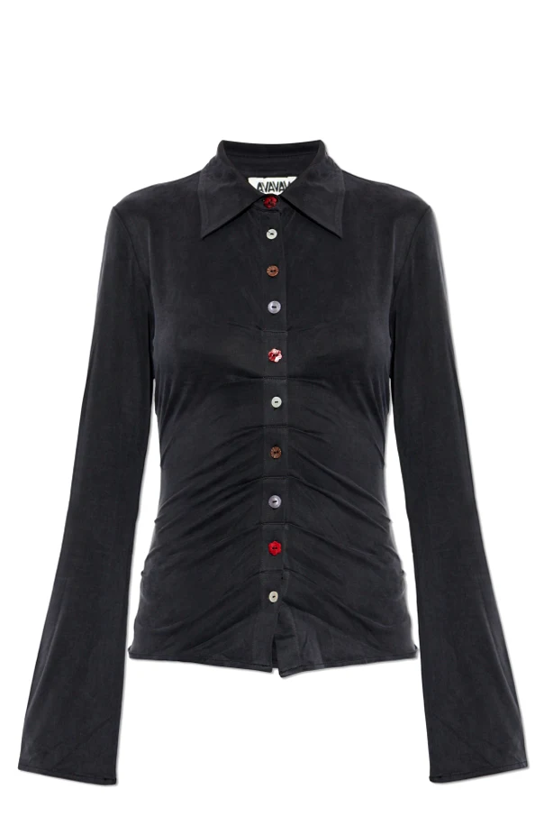 CZARNY Koszula o dopasowanym kroju