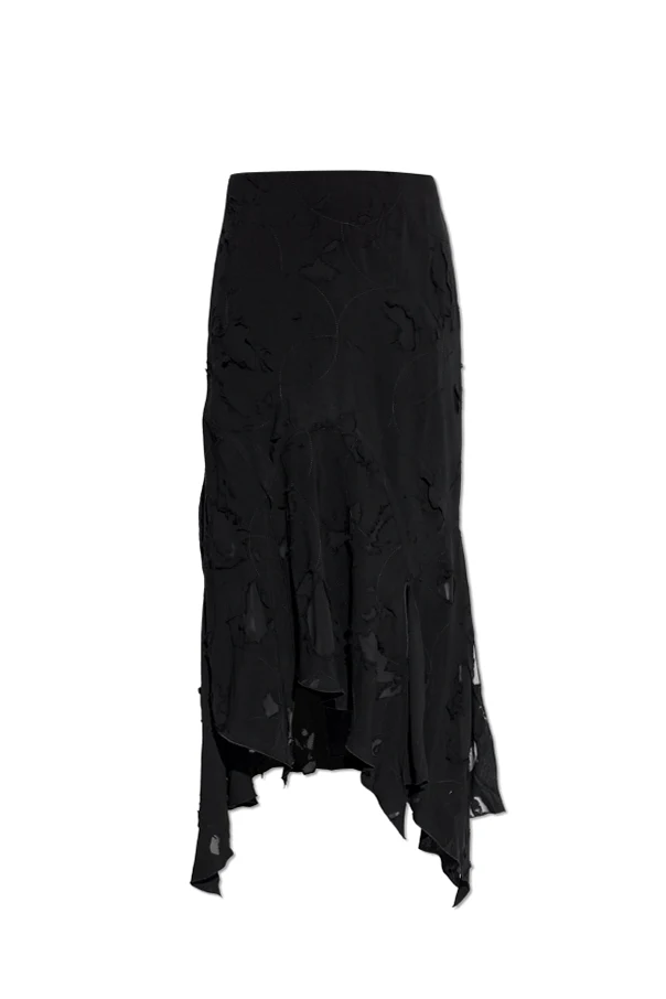 CZARNY Spódnica o asymetrycznym kroju