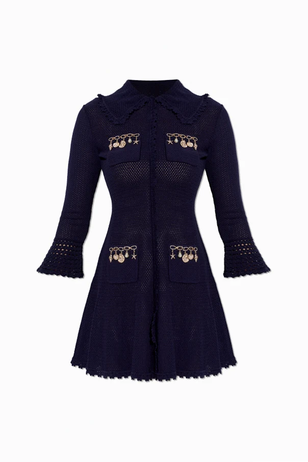 MARINEBLAU Kleid mit Anhängern