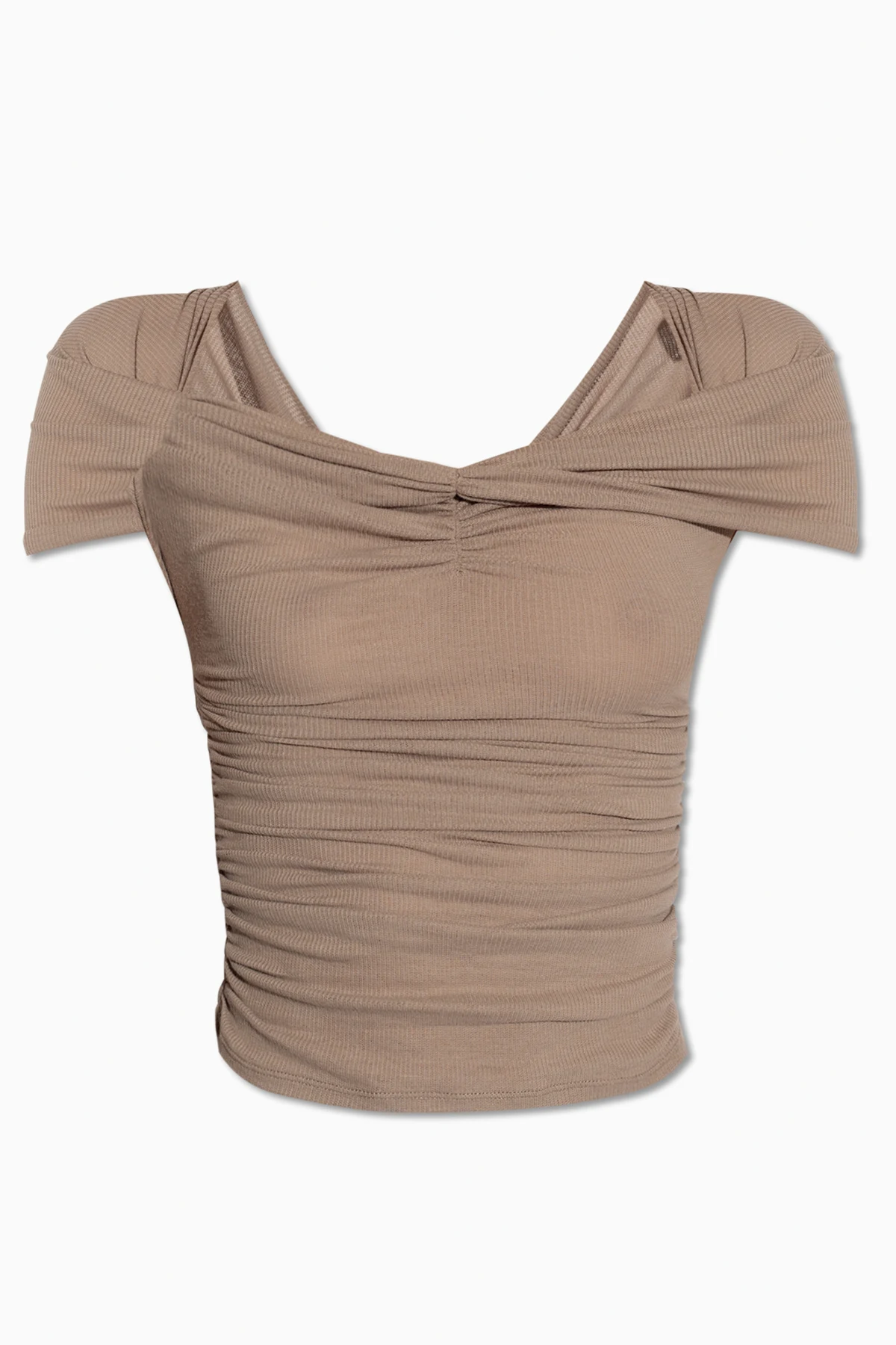 ‘Drapped’ ribbed top