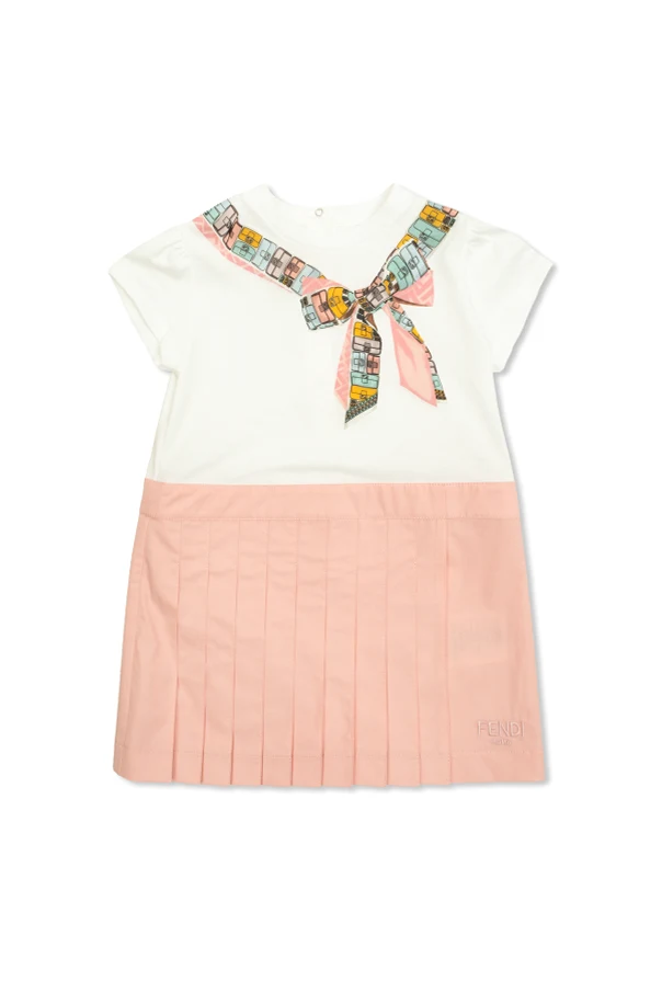 WEISS Kleid mit Logo