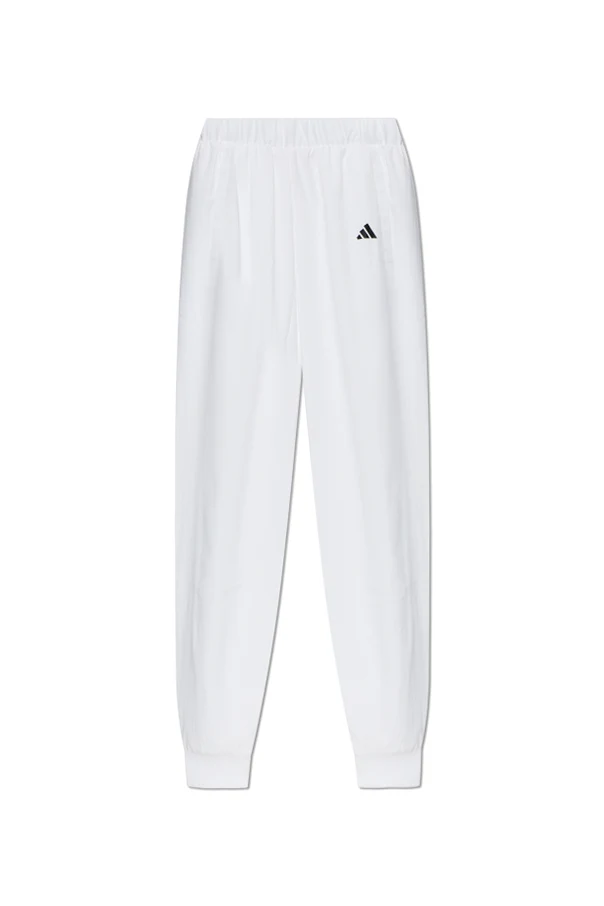 BIAŁY  Spodnie dresowe z logo