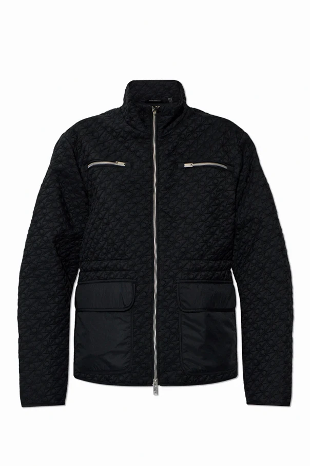 BLACK Insulated jacket with patch