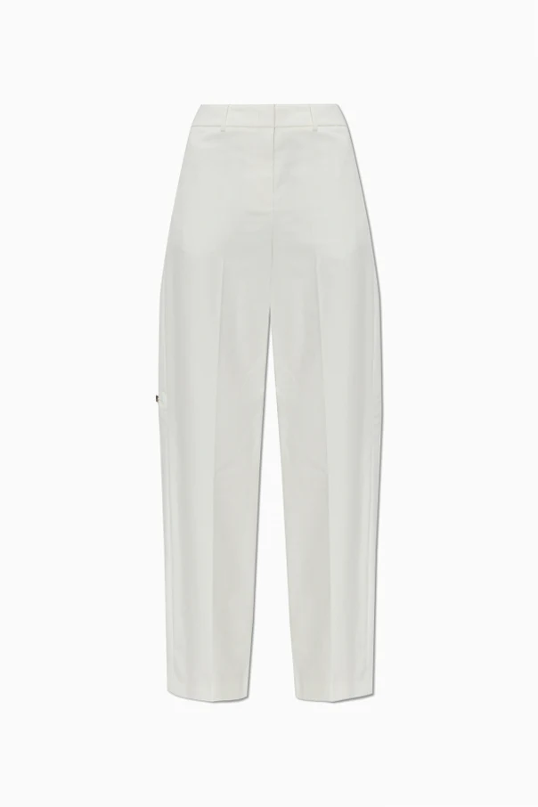 WHITE Cotton wide-leg pants