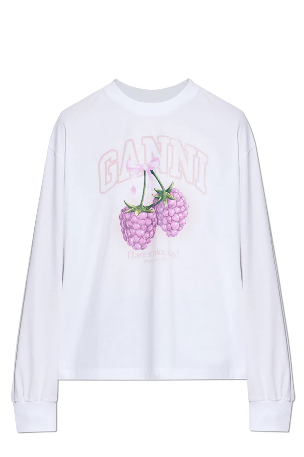 WEISS Langarm-T-Shirt
