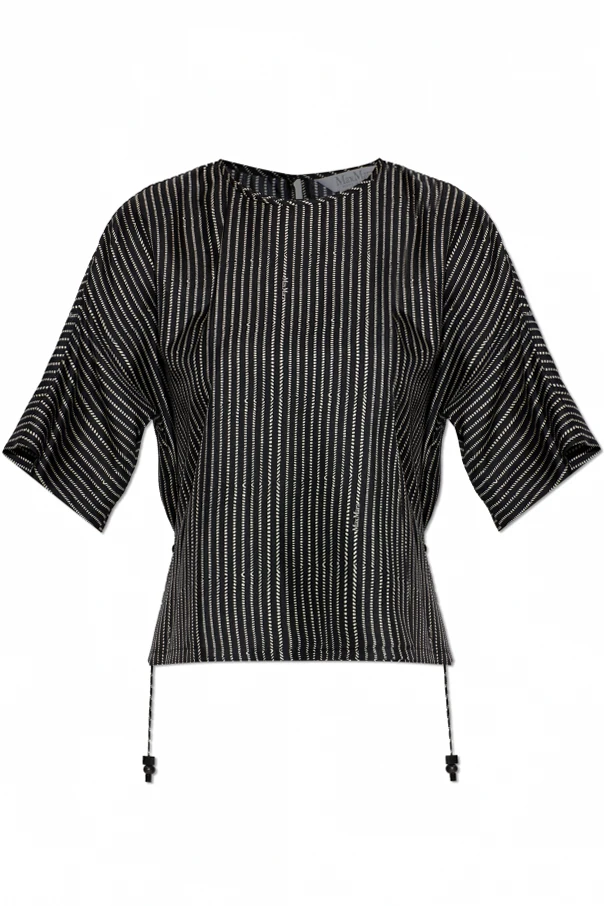 CZARNY Jedwabny top `Nordica`