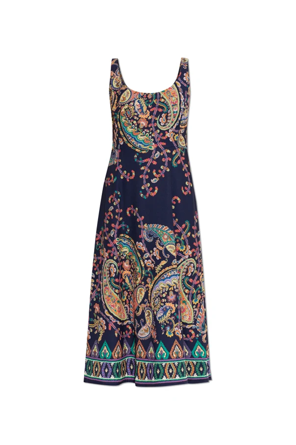 MEHRFARBIG Ärmelloses Kleid mit Muster