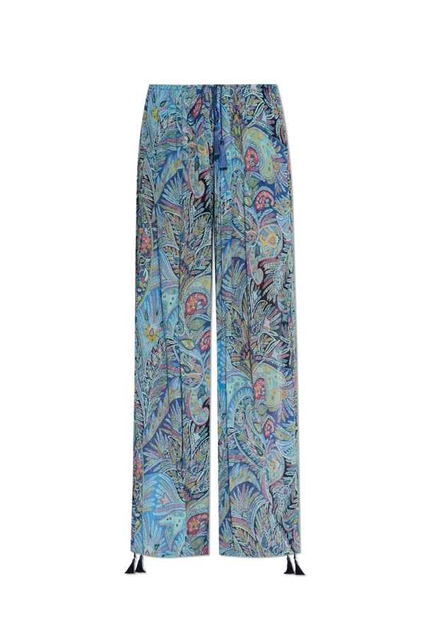 MULTIKOLOR Wzorzyste spodnie z szerokimi nogawkami