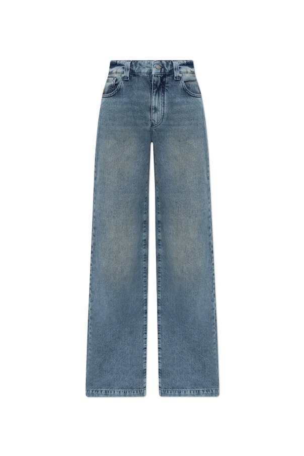 NIEBIESKI Jeansy z szerokimi nogawkami