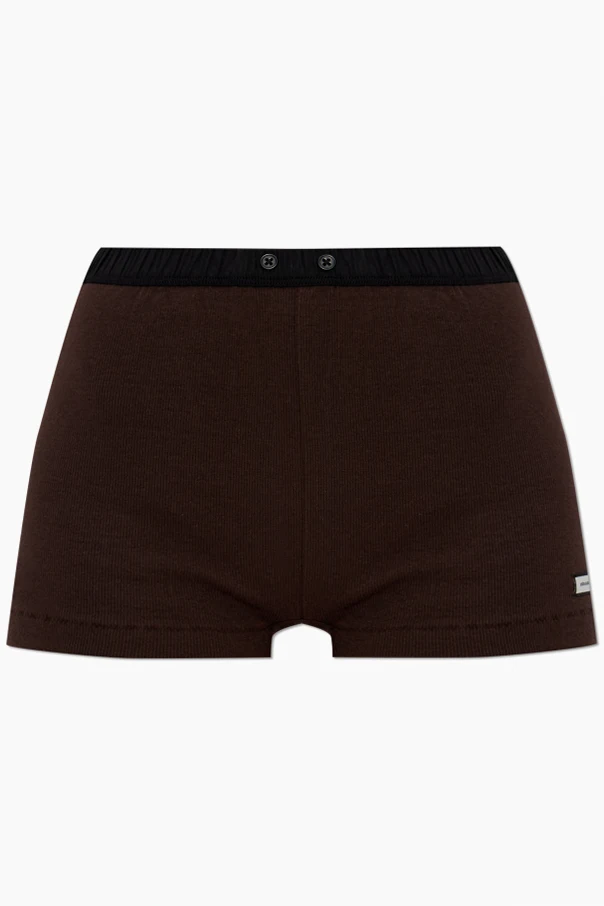 BROWN Shorts with logo