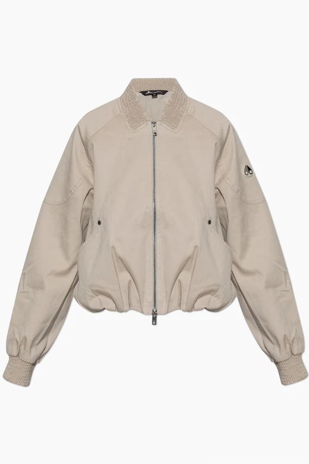 beige Cotton bomber jacket