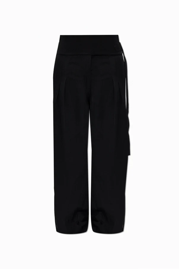 BLACK Pants with side stripes