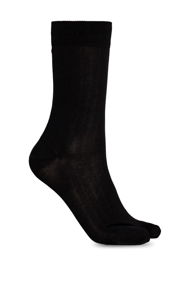 SCHWARZ Socken mit ‘Tabi’-Ausschnitt