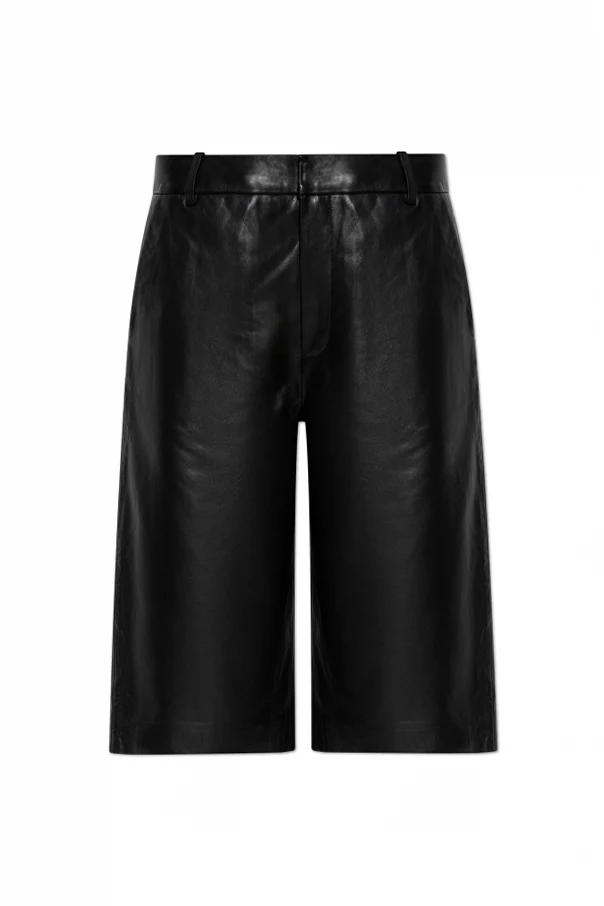 BLACK Leather shorts 'Gzallis'