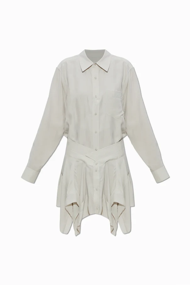 CREME Seidenes Hemdblusenkleid