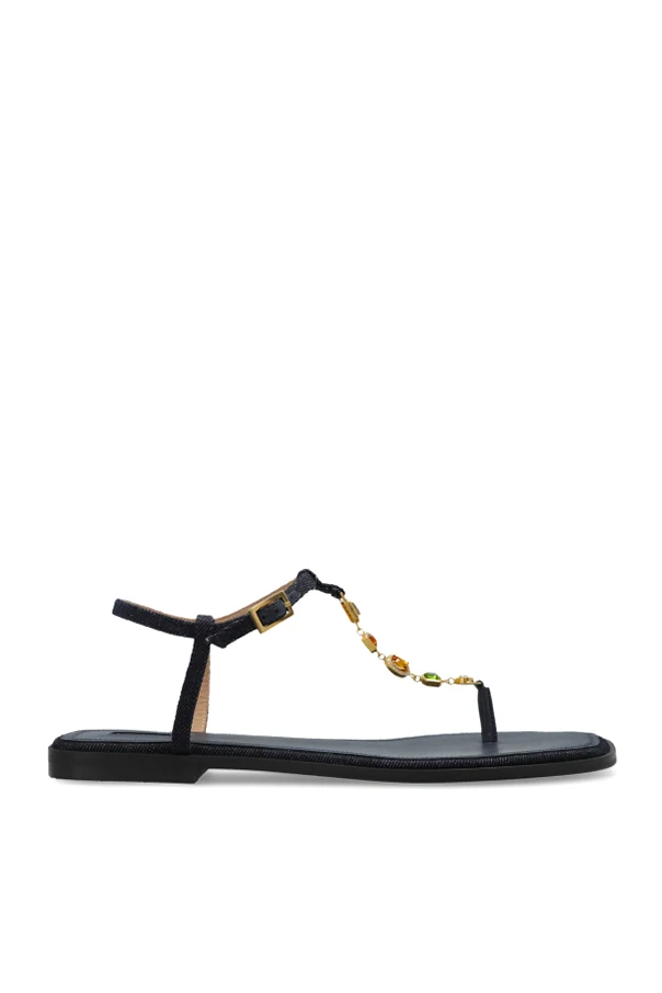 NAVY BLUE Denim sandals