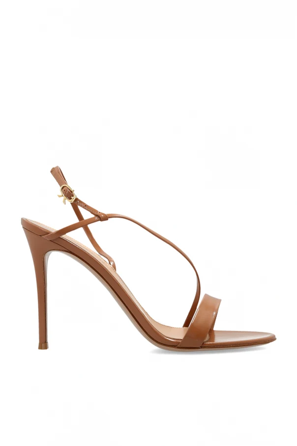 beżowy Sandały na obcasie