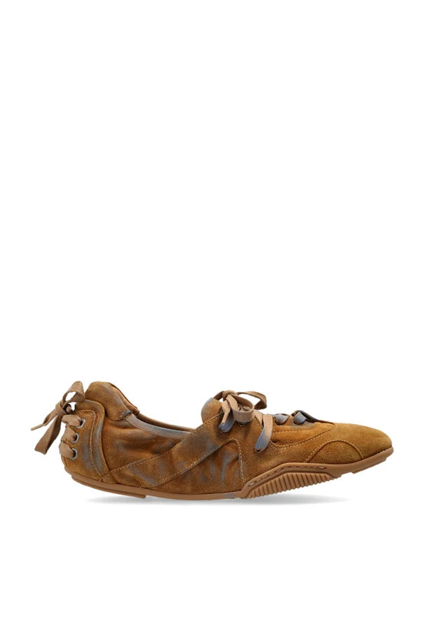 BROWN Leather sports shoes