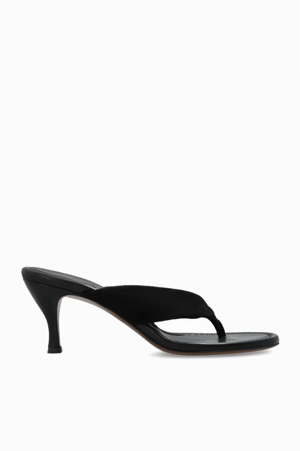 CZARNY Klapki na obcasie ‘Magrez’