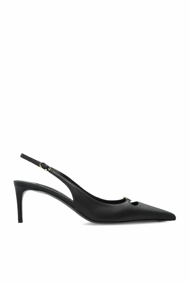 BLACK "Lollo" heeled shoes