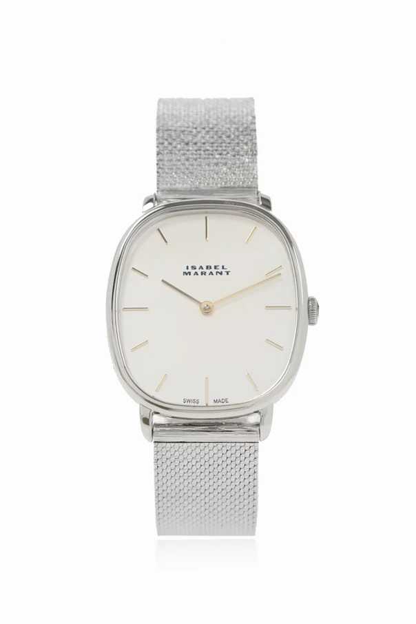 SREBRNY Zegarek z logo