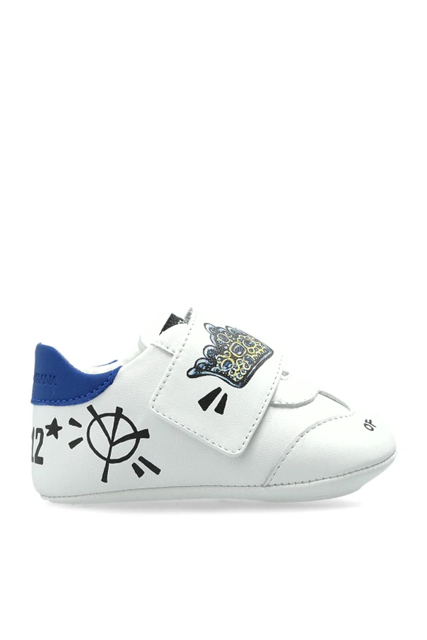 WHITE Baby shoes with print