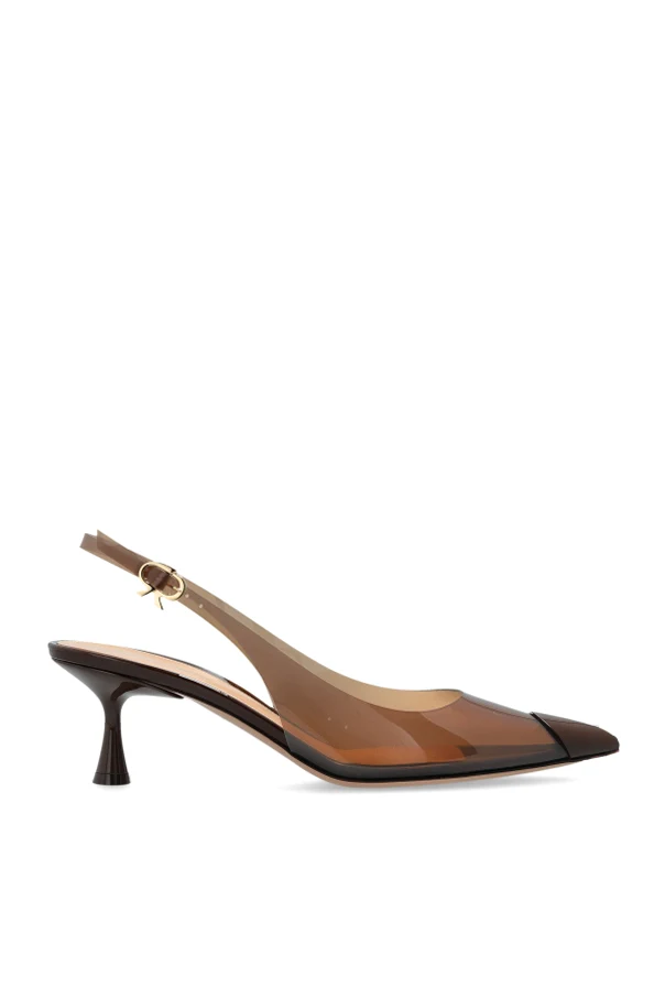 BRĄZOWY Buty na obcasie `Diana`